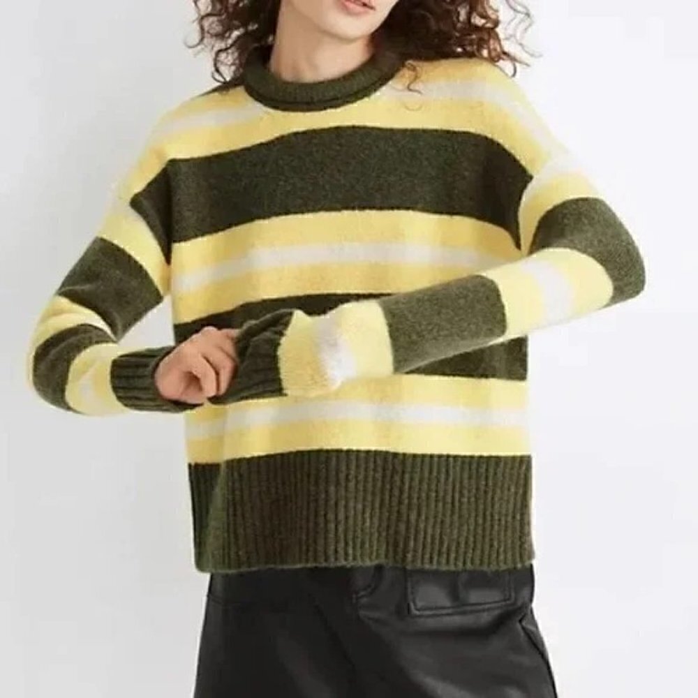 Madewell Striped Fulton Pullover Sweater Size XXS